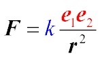 Формула Закона Кулона (классическая)