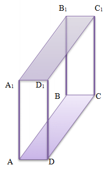 Прямой параллелепипед - призма, в основании которой лежит прямоугольник, ребра которой перпендикулярны основанию