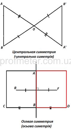 Осевая и центральная симметрия. Симметрия относительно точки или прямой. Осевая и центральная симметрия. Симметрия относительно точки или прямой.