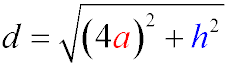 The diagonal d of this rectangle can be found using the Pythagorean theorem The diagonal d of this rectangle can be found using the Pythagorean theorem